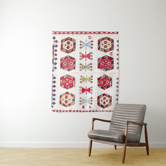 Colorful Aztec Pattern Accent Wandkleed (In situ)
