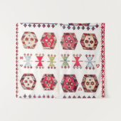 Colorful Aztec Pattern Accent Wandkleed (Voorkant (horizontaal))