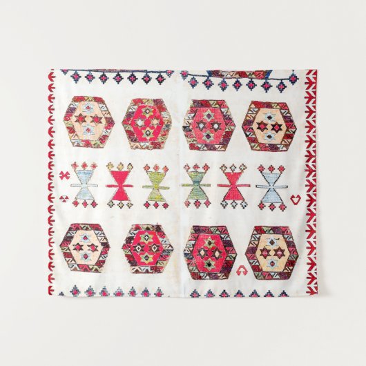 Colorful Aztec Pattern Accent Wandkleed (Voorkant (horizontaal))