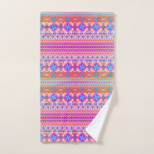 Colorful aztec pattern bad handdoek (Handdoek)