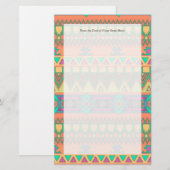 Colorful Aztec Pattern Briefpapier (Voorkant / Achterkant)