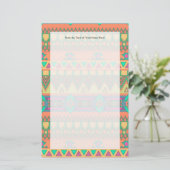 Colorful Aztec Pattern Briefpapier (Staand voorkant)