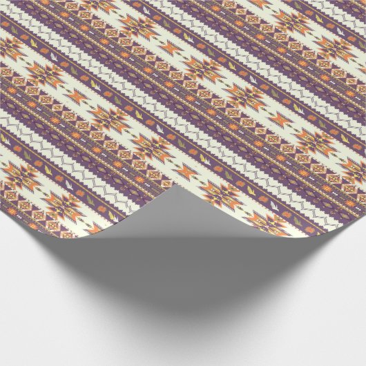 Colorful aztec pattern cadeaupapier (Hoek)