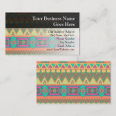 Colorful Aztec Pattern Visitekaartje (Voorkant / Achterkant)