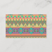 Colorful Aztec Pattern Visitekaartje (Achterkant)