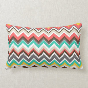 Colorful Aztec Tribal Chevron ZigZag Stripes Kussen