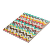 Colorful Aztec Tribal Chevron ZigZag Stripes Tegeltje (Zijkant)