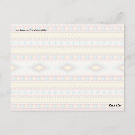 Colorful Aztec Tribal Native American Diamonds Briefkaart (Achterkant)