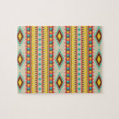 Colorful Aztec Tribal Native American Diamonds Legpuzzel (Horizontaal)