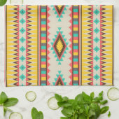 Colorful Aztec Tribal Native American Diamonds Theedoek (Gevouwen)