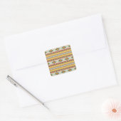 Colorful Aztec Tribal Native American Diamonds Vierkante Sticker (Envelop)