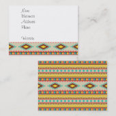 Colorful Aztec Tribal Native American Diamonds Visitekaartje (Voorkant / Achterkant)
