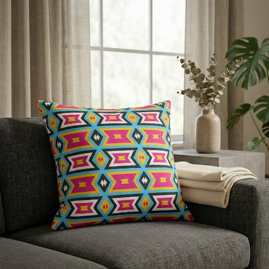 Colorful Aztec Tribal Trendy Geometric Pattern Stof