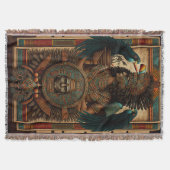 Colorful Aztec Warrior Blanket Deken (Voorkant)