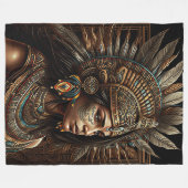 Colorful Aztec Warrior Princess Blanket Fleece Deken (Voorkant (Horizontaal))