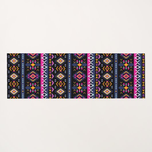 Colorful Aztec Yogamat (Achterkant (horizontaal))