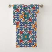 Colorful Azulejos Pattern Bad Handdoek (Insitu)