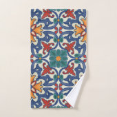 Colorful Azulejos Pattern Bad Handdoek (Handdoek)