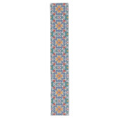 Colorful Azulejos Pattern Lange Tafelloper (Voorkant)