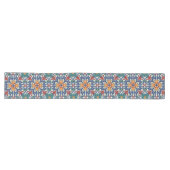 Colorful Azulejos Pattern Lange Tafelloper (Horizontaal)