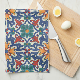 Colorful Azulejos Pattern Theedoek