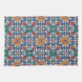 Colorful Azulejos Pattern Theedoek (Horizontaal)