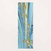 Colorful Baby blue Musical Notes Yogamat (Voorkant)