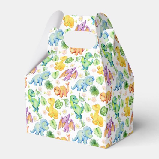 Colorful Baby Dinosaur Bedankdoosjes (Voorkant Zijde)