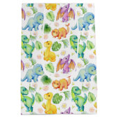 Colorful Baby Dinosaur Medium Cadeauzakje (Achterkant)