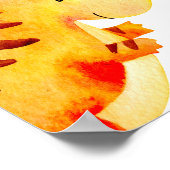 Colorful baby dinosauriërs verjaardagswelkomst poster (Hoek)