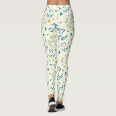 Colorful Baby Feet and Hearts Pattern Leggings (Achterkant)