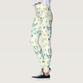 Colorful Baby Feet and Hearts Pattern Leggings (Links)
