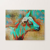 Colorful Baby Goat Art Puzzle Legpuzzel (Horizontaal)
