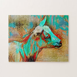Colorful Baby Goat Art Puzzle Legpuzzel