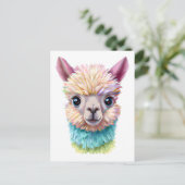 Colorful Baby Lama Briefkaart (Staand voorkant)