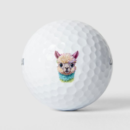 Colorful Baby Lama Golfballen (Voorkant)