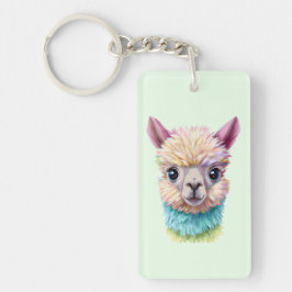 Colorful Baby Lama Sleutelhanger