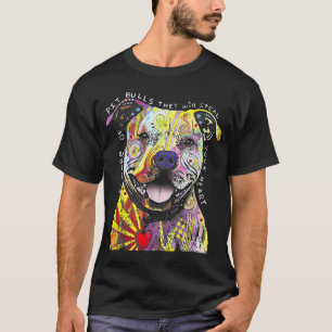 Colorful Baby Pitbull Terrier Lover Dad Ma Funny T-shirt