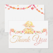 Colorful Baby Sheep / Lamb Hartelijk dank Bedankkaart (Voorkant / Achterkant)