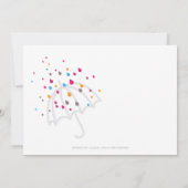 Colorful Baby shower Umbrella Invitation Kaart (Achterkant)