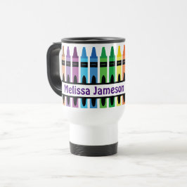 Colorful Back to School Name Monogram Crayon Reisbeker