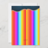 Colorful Back to School Party Invitation Kaart (Achterkant)