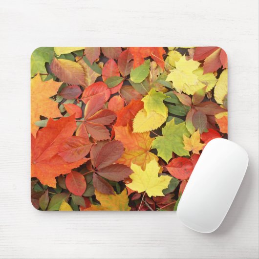 Colorful Background of Fallen Autumn Leaves Muismat (Met muis)