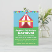 Colorful Backyard Carnival Birthday Party Kaart (Staand voorkant)