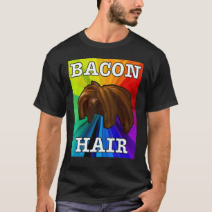 Colorful bacon hair design for boy or girl games t-shirt