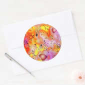 Colorful Bacteria Ronde Sticker (Envelop)