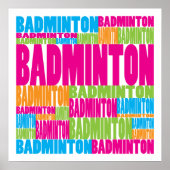 Colorful Badminton Poster (Voorkant)