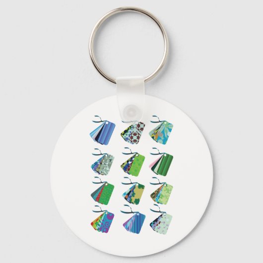 Colorful Bag Labels Sleutelhanger (Voorkant)