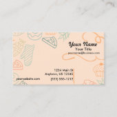 Colorful Bakery Sketch Visitekaartje (Voorkant)