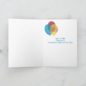Colorful Balballon Birthday Kaart (Binnen)
